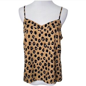 A New Day | Tank Top | Tan Leopard Print V Neck Top